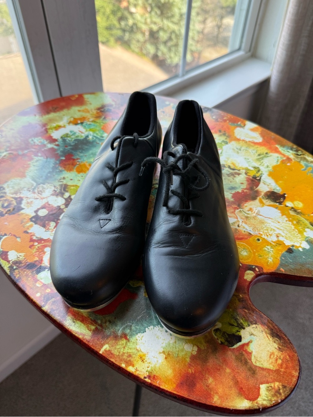 Bloch Black Leather Lace-Up Tap Dance Shoes